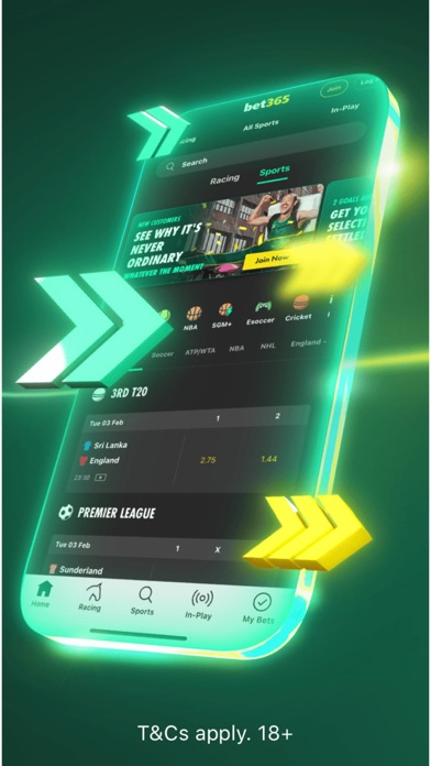 Bet365 — Schermata 2 registrazione app